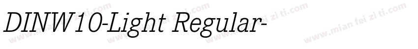DINW10-Light Regular字体转换